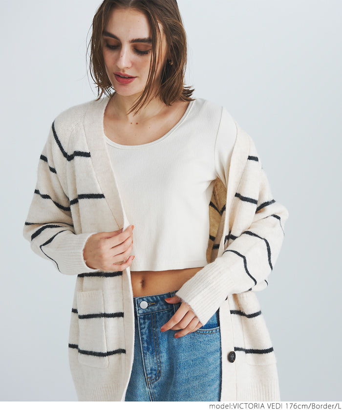 Yak-style raglan knit cardigan