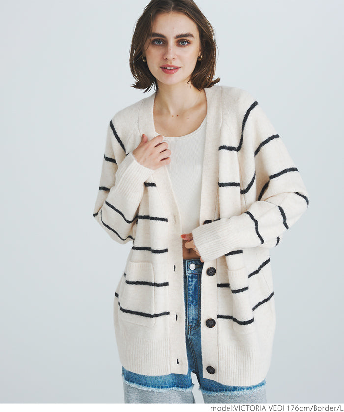Yak-style raglan knit cardigan