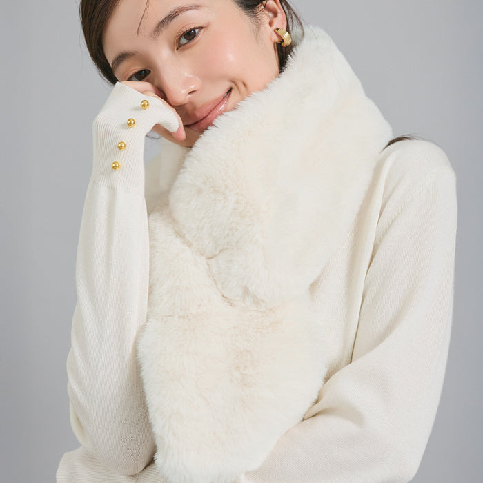 柔軟毛交叉圍脖圍巾 親子裝
