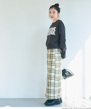 Flocked logo cropped brushed sweatshirt