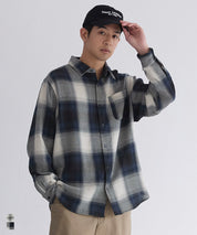 ［特價$259→$199］男裝文青格紋長袖襯衫