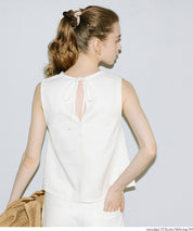 【可配套】棉質白色無袖上衣 (Cotton sleeveless)