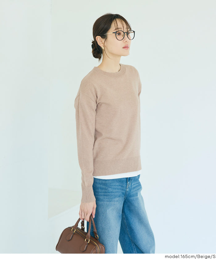 【早秋新品】 【Rich Knit 軟糯針織】圓領長袖針織上衣