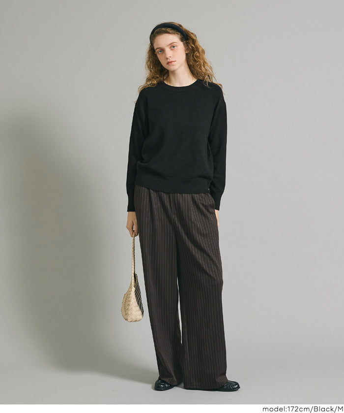 【早秋新品】 【Rich Knit 軟糯針織】圓領長袖針織上衣
