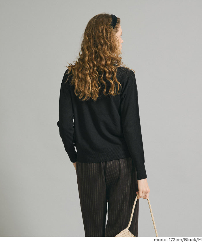【早秋新品】 【Rich Knit 軟糯針織】圓領長袖針織上衣