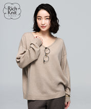 【早秋新品】 【Rich Knit 軟糯針織】V領長袖針織上衣