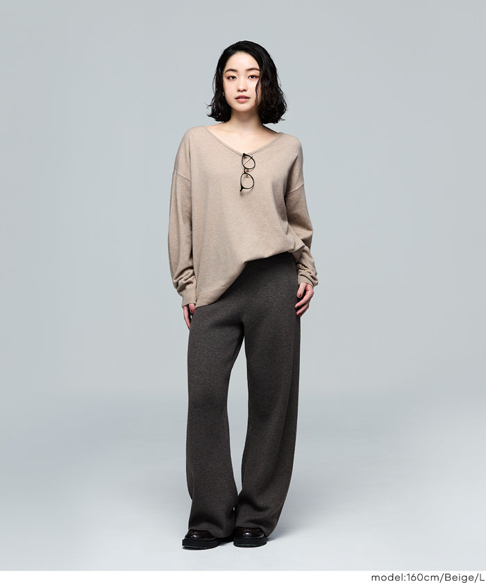 【早秋新品】 【Rich Knit 軟糯針織】V領長袖針織上衣