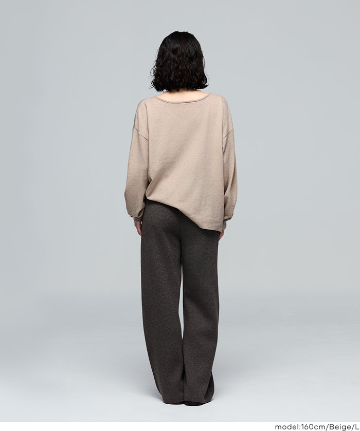【早秋新品】 【Rich Knit 軟糯針織】V領長袖針織上衣