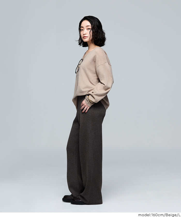 【早秋新品】 【Rich Knit 軟糯針織】V領長袖針織上衣