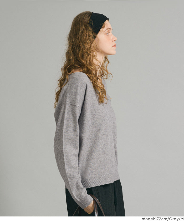 【早秋新品】 【Rich Knit 軟糯針織】V領長袖針織上衣