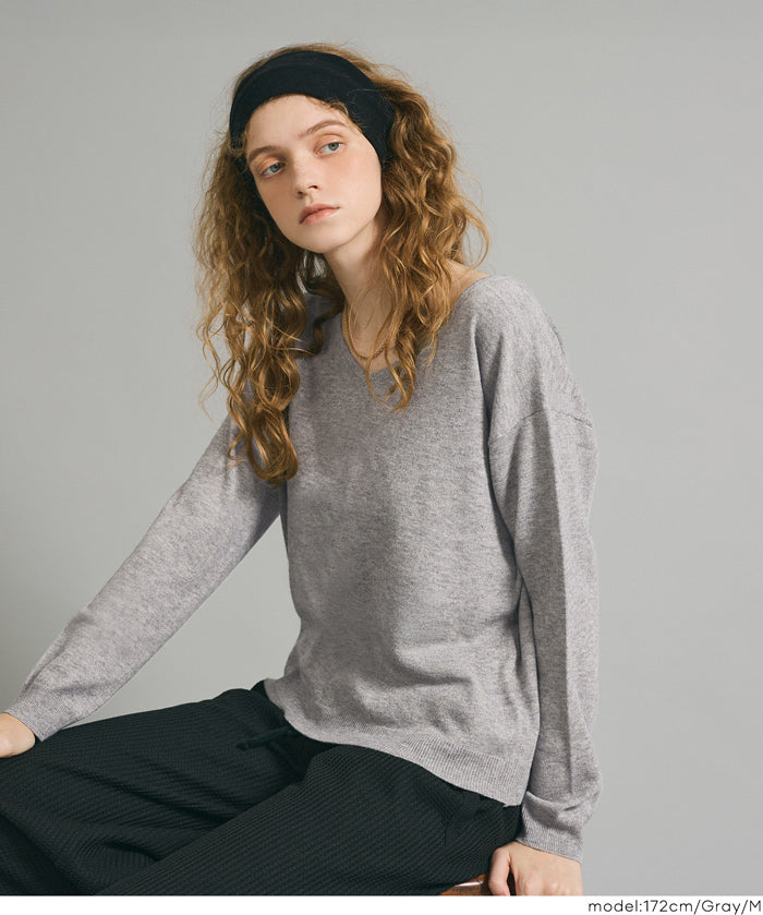 【早秋新品】 【Rich Knit 軟糯針織】V領長袖針織上衣