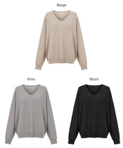 【早秋新品】 【Rich Knit 軟糯針織】V領長袖針織上衣