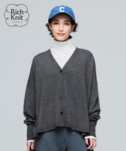 【早秋新品】 【Rich Knit 軟糯針織】V領蝙蝠長袖針織開衫