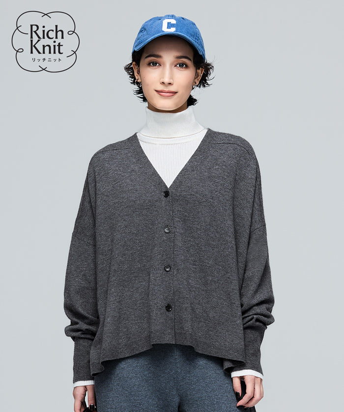 【早秋新品】 【Rich Knit 軟糯針織】V領蝙蝠長袖針織開衫