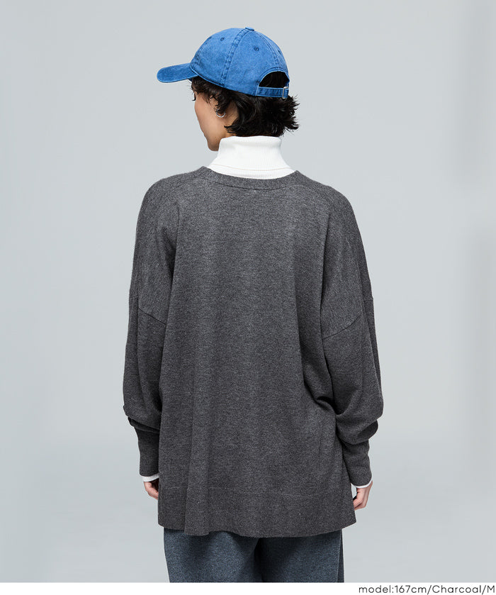 【早秋新品】 【Rich Knit 軟糯針織】V領蝙蝠長袖針織開衫
