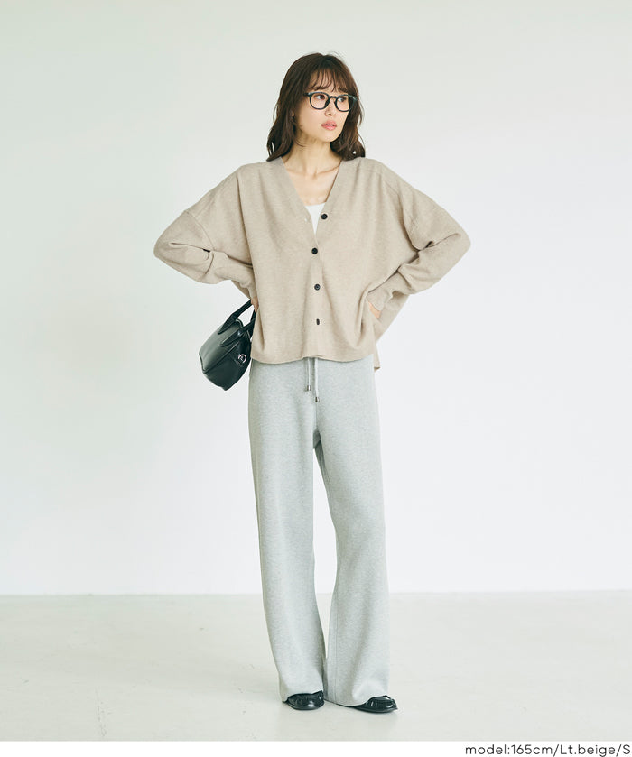【早秋新品】 【Rich Knit 軟糯針織】V領蝙蝠長袖針織開衫