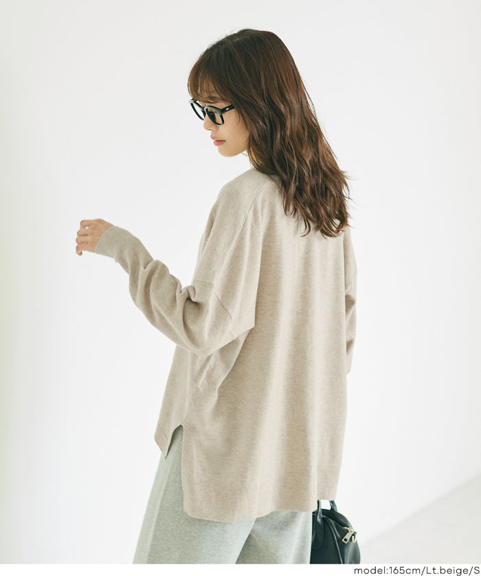 【早秋新品】 【Rich Knit 軟糯針織】V領蝙蝠長袖針織開衫