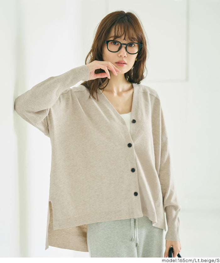 【早秋新品】 【Rich Knit 軟糯針織】V領蝙蝠長袖針織開衫