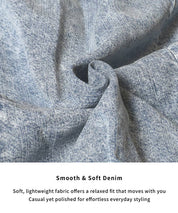 水洗牛仔抽繩A字長裙 (Flowy denim flared skirt)