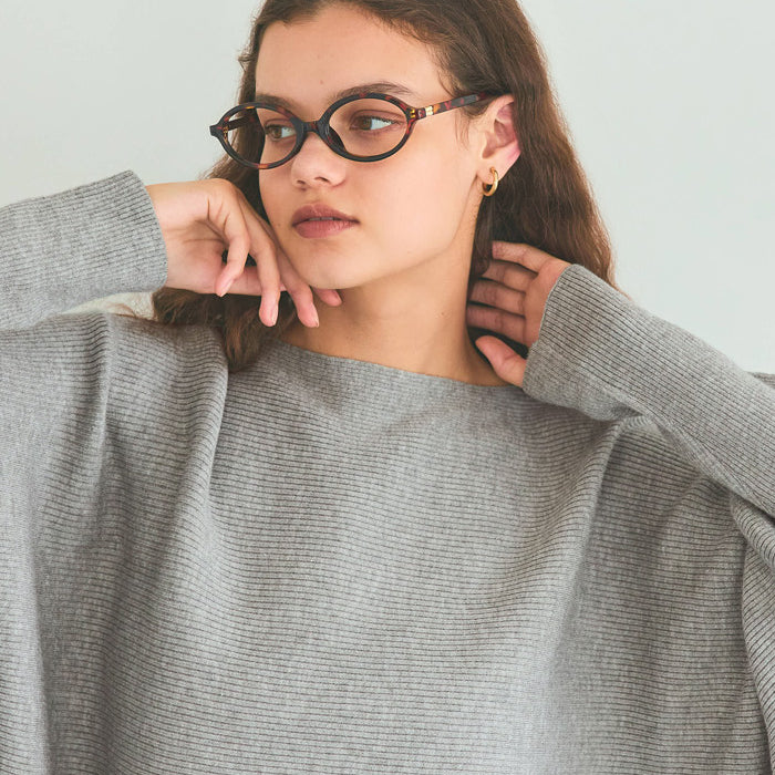 新色登場!【蝙蝠袖系列】氣質船領針織毛衣