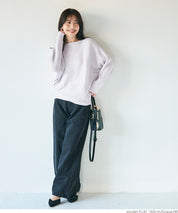 Dolman sleeve and boat neck knit