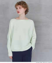 Dolman sleeve and boat neck knit