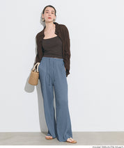 【可剪裁】薄款 直筒舒適百褶休閒寬褲