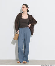 【可剪裁】薄款 直筒舒適百褶休閒寬褲