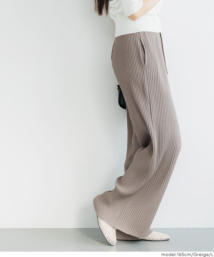 【可剪裁】薄款 直筒舒適百褶休閒寬褲
