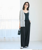 【可剪裁】薄款 直筒舒適百褶休閒寬褲