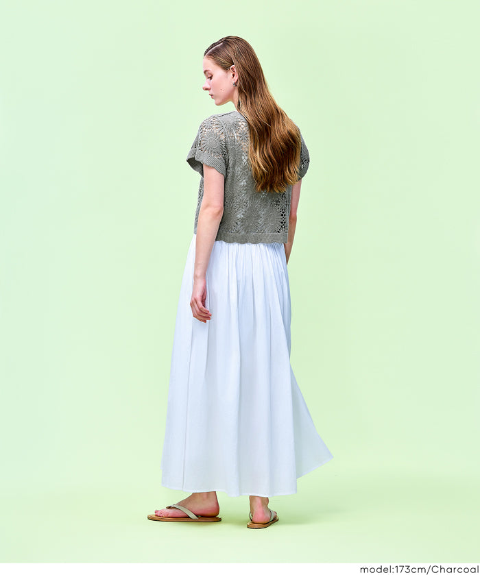 Japanese style lace short-sleeved cardigan