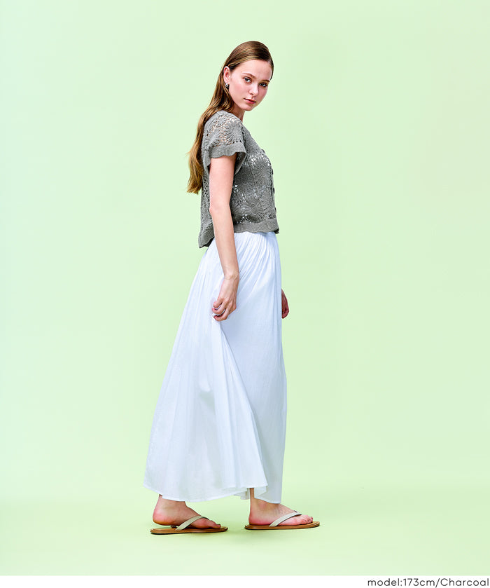 Japanese style lace short-sleeved cardigan