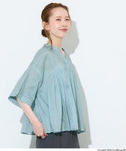日系小V領荷葉娃娃襯衫 (Cambric Flare Blouse)