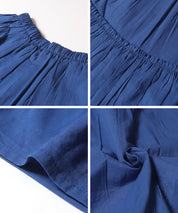 日系棉質氣質A字長裙(Cotton voile gathered panel skirt)