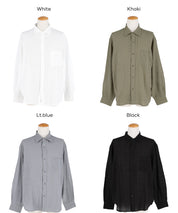 男裝空氣感棉質長袖襯衫 (Slub gauze shirts) 男女通用