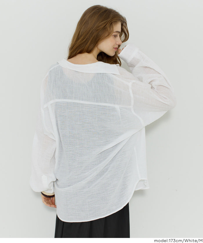 男裝空氣感棉質長袖襯衫 (Slub gauze shirts) 男女通用