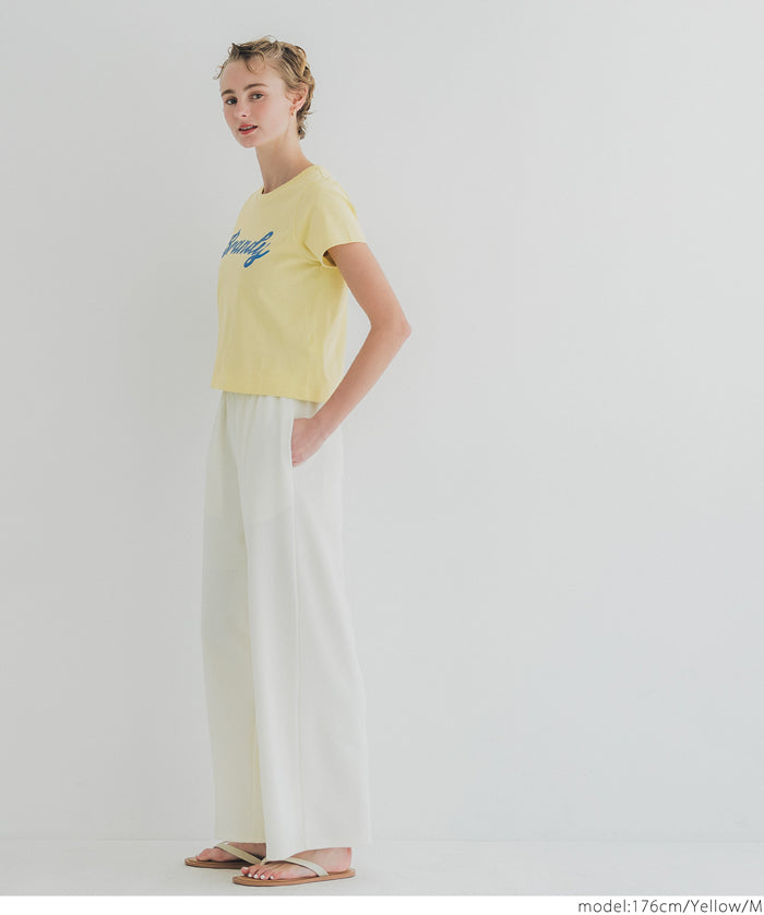 天竺棉合身LOGO T-shirt