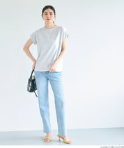 刺繡英字法式袖LOGO T-Shirt 短袖上衣