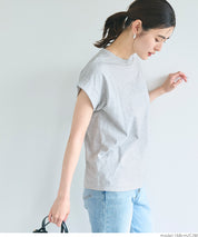 刺繡英字法式袖LOGO T-Shirt 短袖上衣