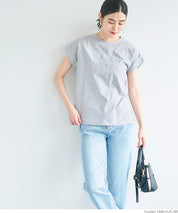 刺繡英字法式袖LOGO T-Shirt 短袖上衣