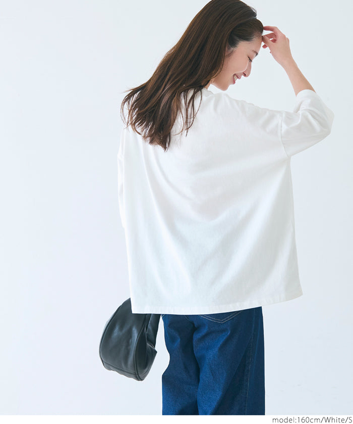 英字logo五分袖寬鬆T-Shirt