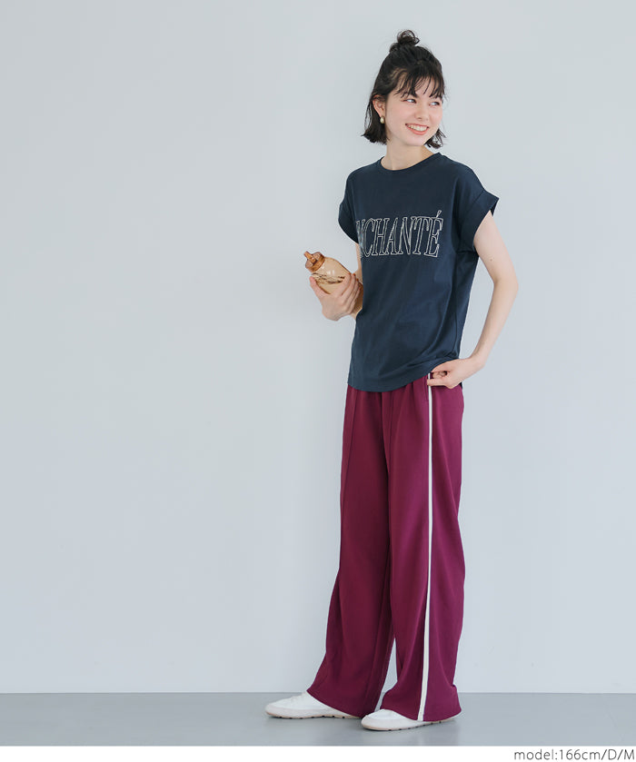 反摺袖口質感logo短袖上衣  T-shirt 親子裝