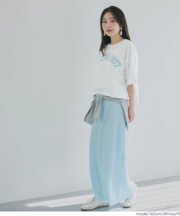 短版寬鬆英字LOGO T-shirt