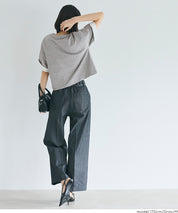 短版寬鬆英字LOGO T-shirt