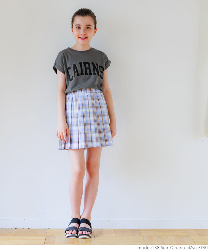 童裝反摺法式袖LOGO T-Shirt 短袖上衣 親子裝