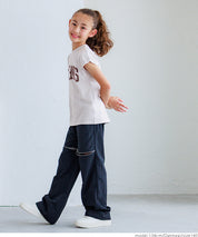 童裝反摺法式袖LOGO T-Shirt 短袖上衣 親子裝