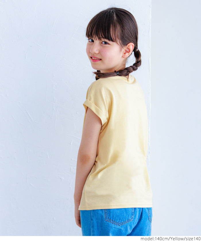 童裝反摺法式袖LOGO T-Shirt 短袖上衣 親子裝