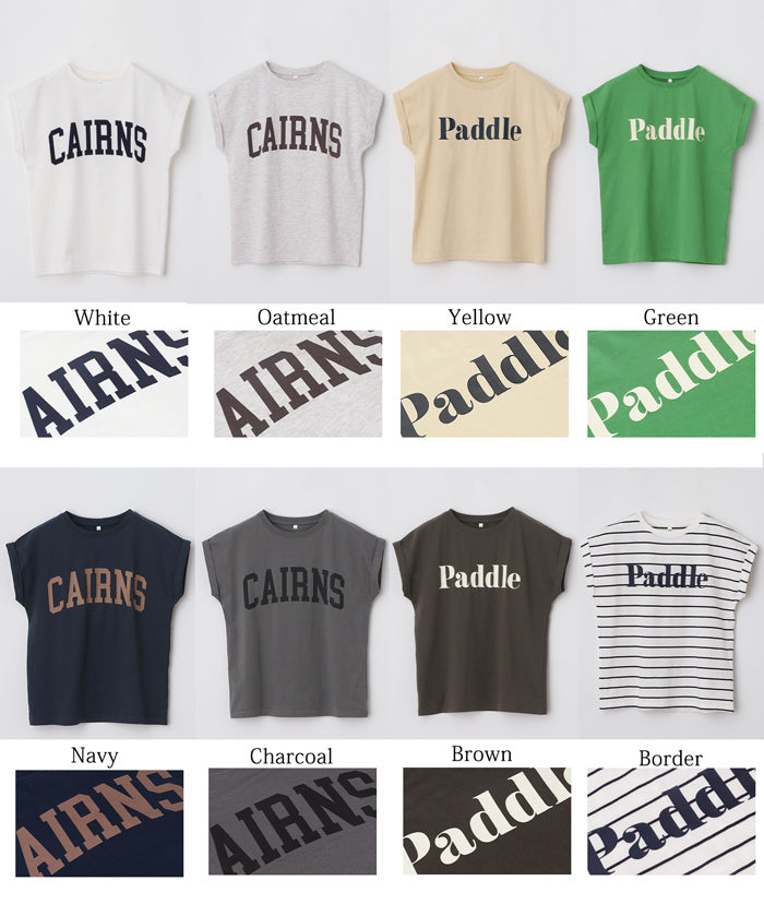 童裝反摺法式袖LOGO T-Shirt 短袖上衣 親子裝