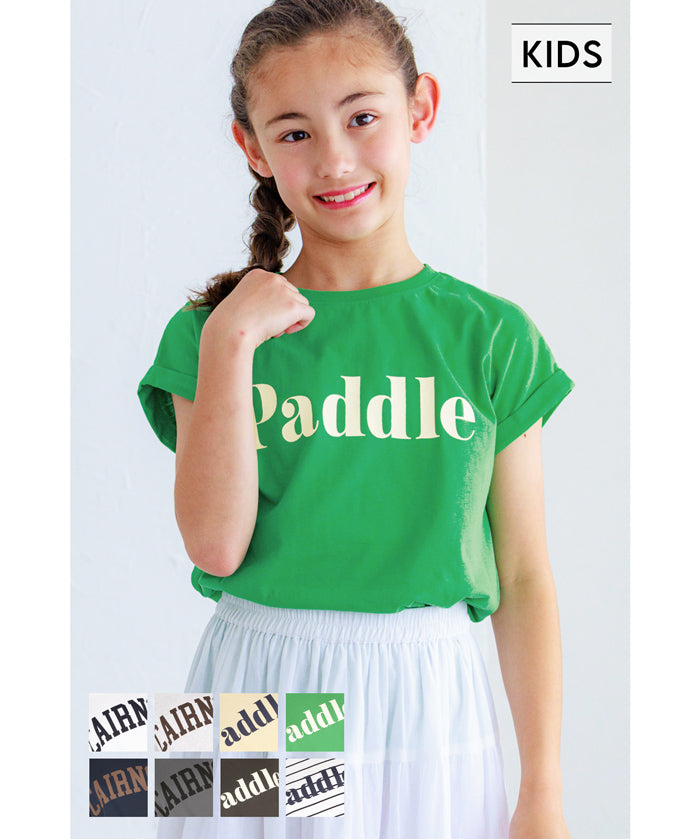 童裝反摺法式袖LOGO T-Shirt 短袖上衣 親子裝