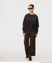 [Heavy Cotton] Cropped Raglan Sleeve Solid Color Long Sleeve Sweatshirt